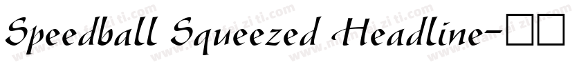 Speedball Squeezed Headline字体转换